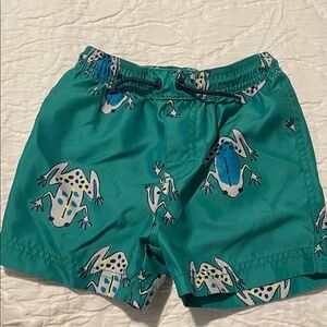 Tea Collection Kids Frog Print Swim Shorts